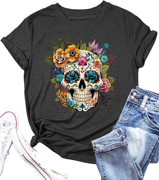 YI XIANG RAN - sugar skull sweatshirt womens