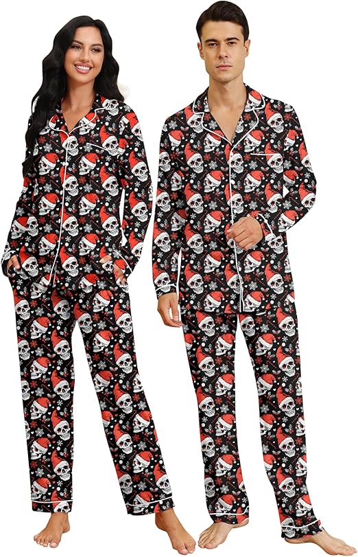 RAISEVERN - sugar skull pajamas womens