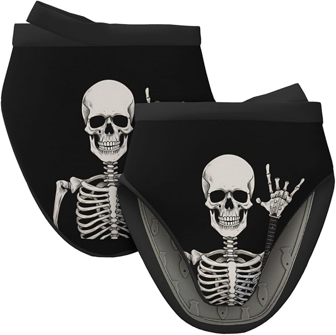 Set of 2 Mini Silicone Oven Mitts Rock and Roll Skull Heat Resistant Grill Gloves with Hanging Loop, Hippie Skeleton Little Kitchen Mittens for Cooking Baking BBQ - sugar skull oven mitts