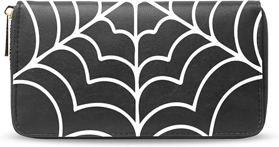 Womens Wallet PU Leather Long Purse Credit Card Clutch with Zipper Coin Purse - sugar skull wallets for women