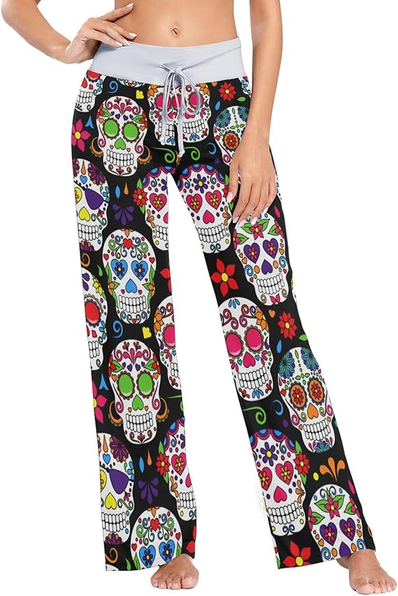 Ujskwpi - sugar skull pajamas womens