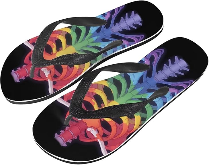 Semiouray - sugar skull flip flops womens