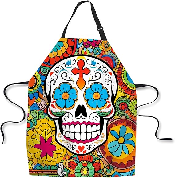 Kitchen Cooking Apron African Woman Golden Hair Apron Home Baking Chef Apron Waterproof For Women Men 31X27 Inch - sugar skull apron for women