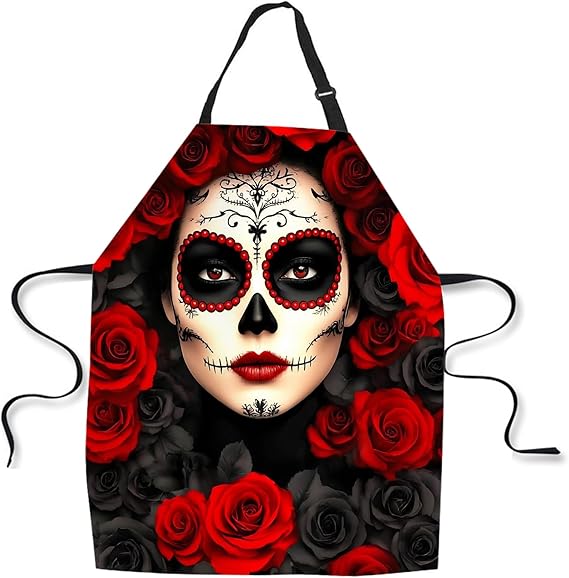 Kitchen Cooking Apron Sea Shark Green Sea Apron Home Baking Chef Apron Waterproof For Women Men 31X27 Inches - sugar skull apron for women
