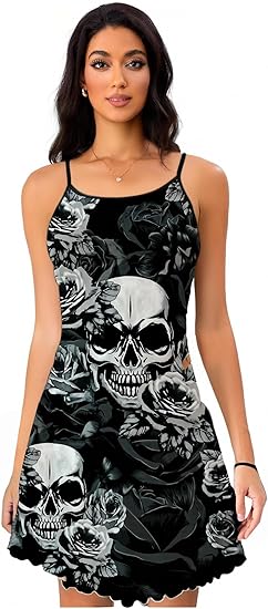 WDIRARA - sugar skull dress womens