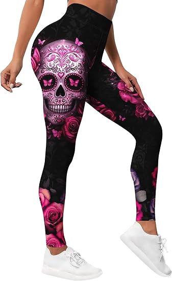 MSBHH - sugar skull leggings for women