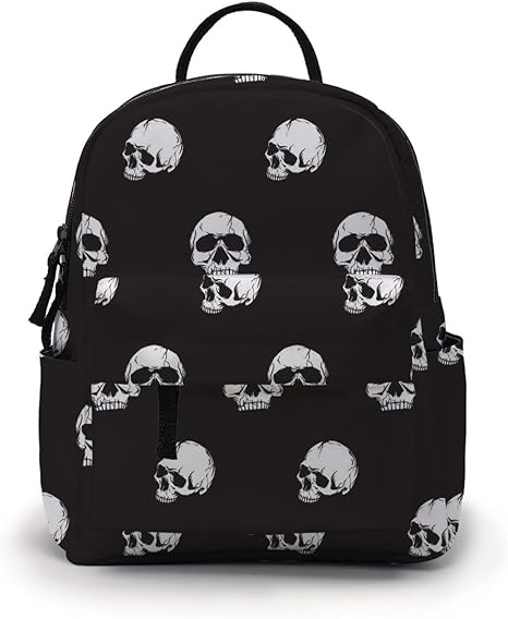 Mini Backpack for Women - Waterproof Small Backpack with Skull Print, Multi Pockets Large Capacity Cute and Stylish MNSB-310 - best sugar skull backpack