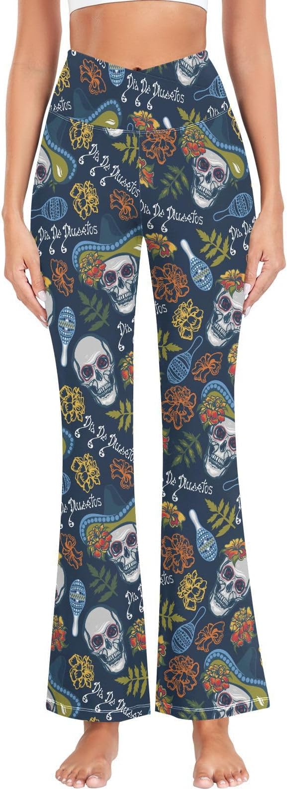 CaTaKu - sugar skull leggings for women