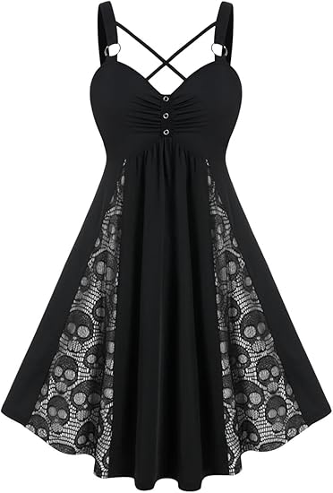 ROSE GAL - sugar skull dress womens