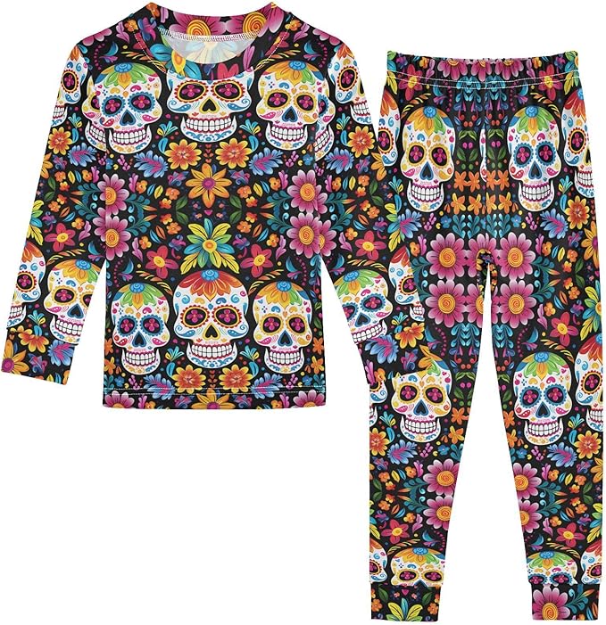 ALAZA - sugar skull pajamas womens