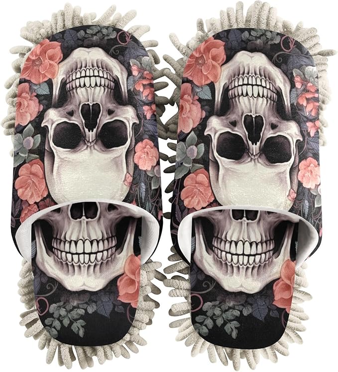 FLildon - sugar skull slippers womens