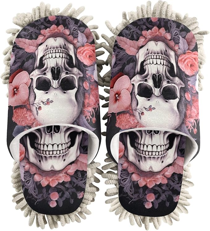 FLildon - sugar skull slippers womens