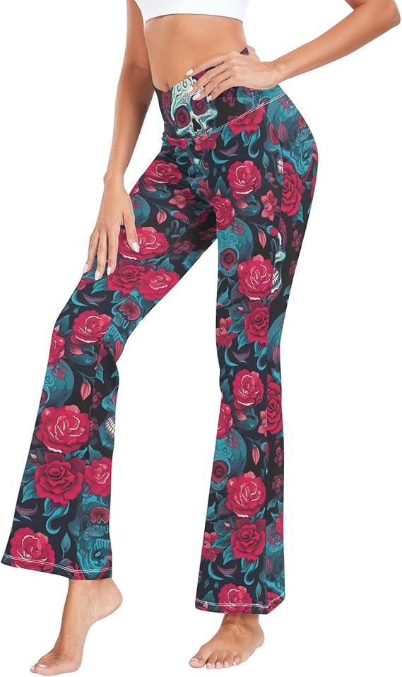 CHIFIGNO - sugar skull leggings for women