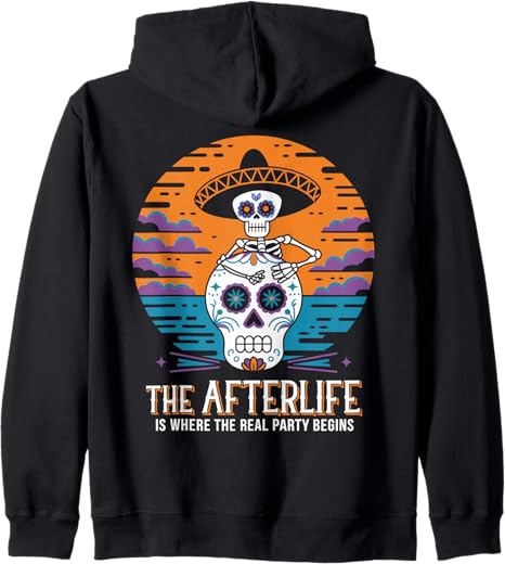 Sugar Skulls & Halloween Day of The Dead - sugar skull hoodie mens