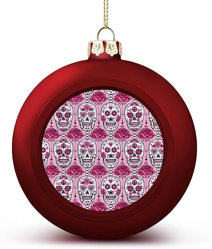 Sugar Skulls Christmas Decorations Tree Ornaments Hanging Ball Party Pendant Indoor Outdoor - sugar skull christmas decorations