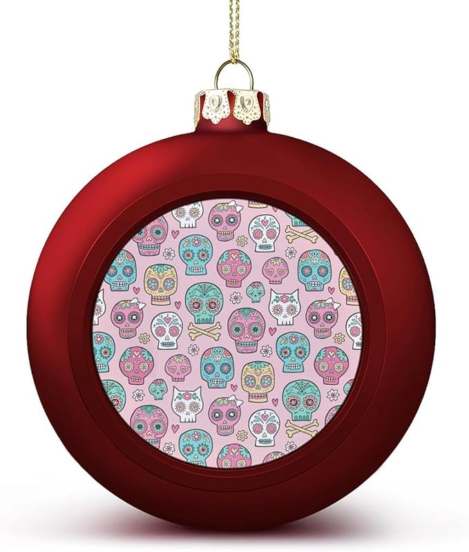 Sugar Skulls Christmas Decorations Tree Ornaments Hanging Ball Party Pendant Indoor Outdoor - sugar skull christmas decorations