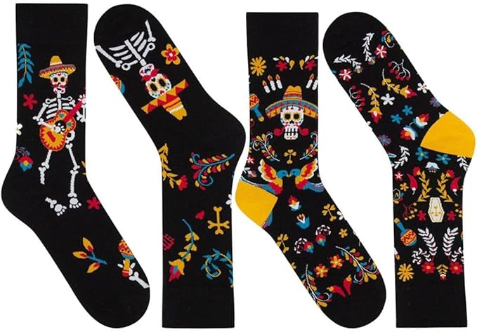 Luxylei - sugar skull socks womens