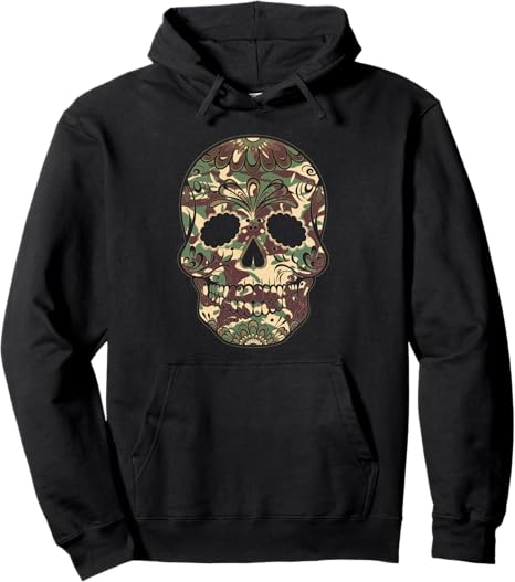 Mexican Culture Sugar Skull Halloween Art Design - sugar skull hoodie mens