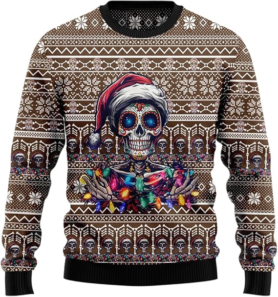 MONKOPEY - sugar skull sweatshirt womens