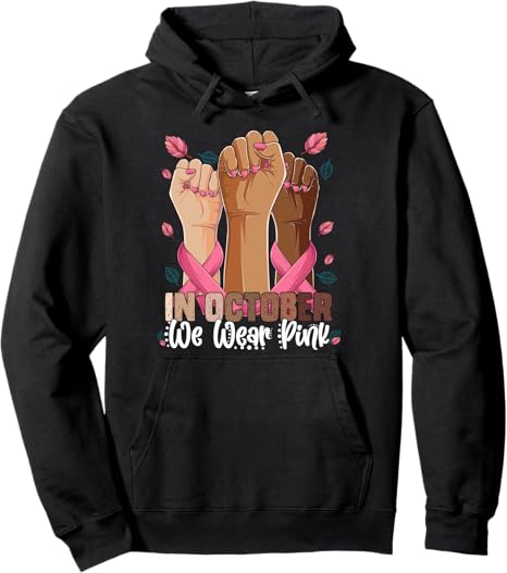 Breast Cancer Awareness Sugar Skull Halloween - sugar skull hoodie mens