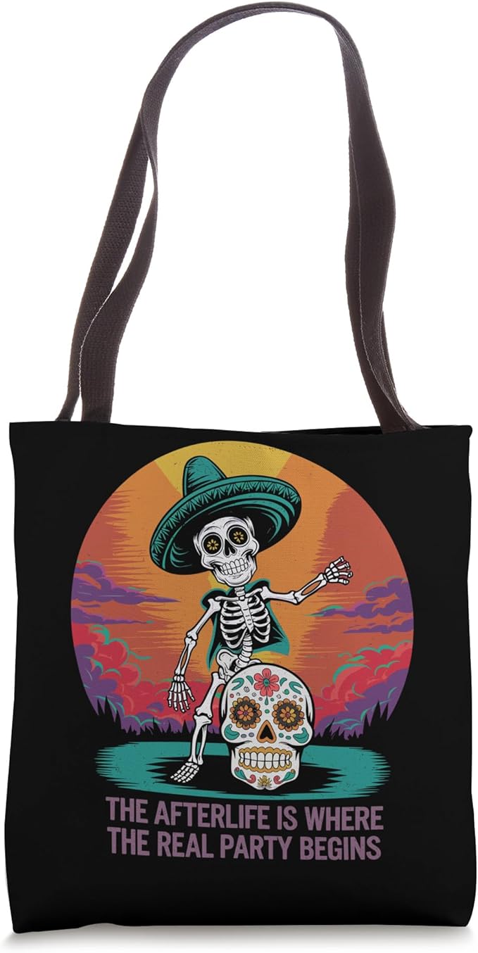 Day of The Dead Mexican Dia De Los Muertos Sugar Skull Tote Bag - sugar skull handbags for sale