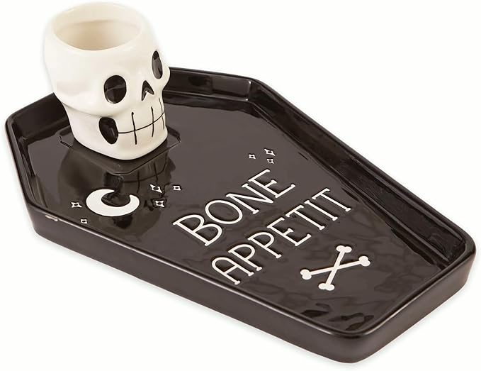 Skull & Coffin Platter Set by NEWFH24 - sugar skull plates set