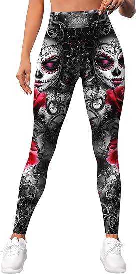 MSBHH - sugar skull leggings for women