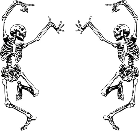 Skeleton Bumper Sticker Decal, 6.0" Trippy Grateful Steal Your Face Rock Band Dancing Halloween Skull Car Decal for Car, Window, Refrigerator, Mirror, Laptop, Truck (1PCS) - sugar skull vinyl sticker