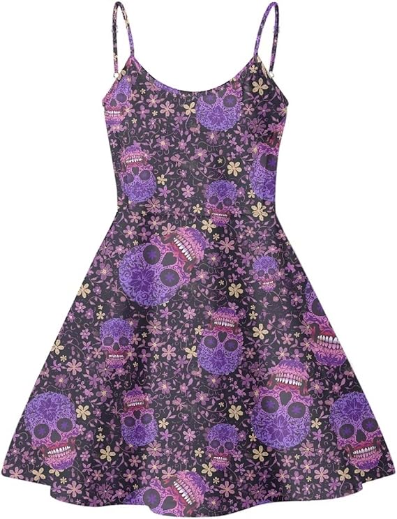 Frestree - sugar skull flip flops womens