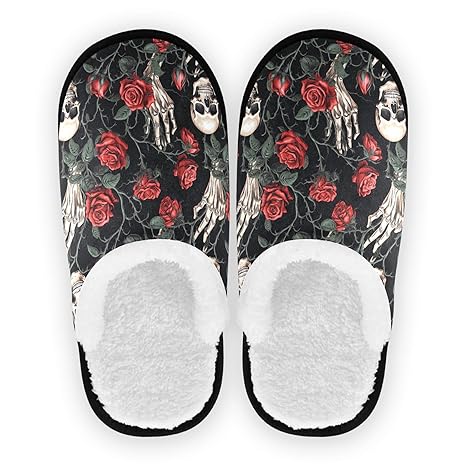 ALAZA - sugar skull slippers womens