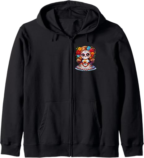 Catrina Sugar Skull Tees Dia De Los Muertos Gifts - sugar skull hoodie mens