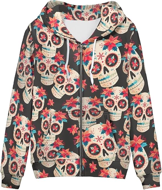 Irisjudy - sugar skull coat womens