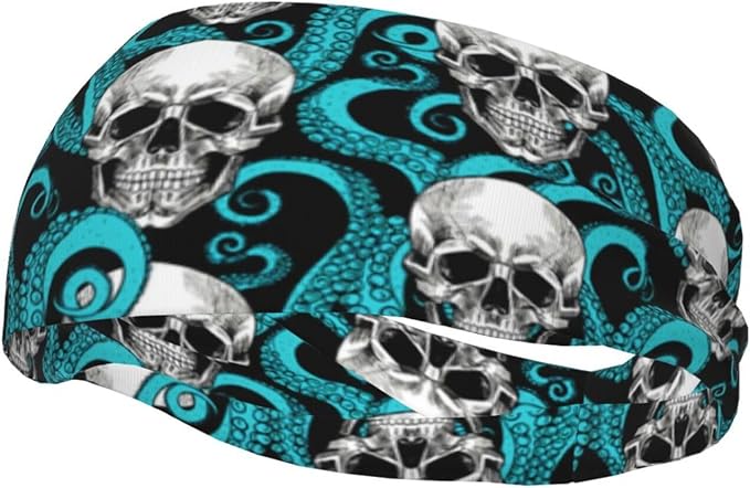 Jamaican Rasta Reggae Judah Lion Sports Headband for Women Men Workout Headbands Elastic Wicking Sweatbands - sugar skull flower crown