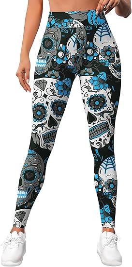 MSBHH - sugar skull leggings for women