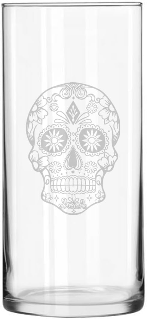 Clear Glass Cylinder Flower Vase Centerpiece Candy Candle Holder Gift Sugar Candy Skull - sugar skull candle holder