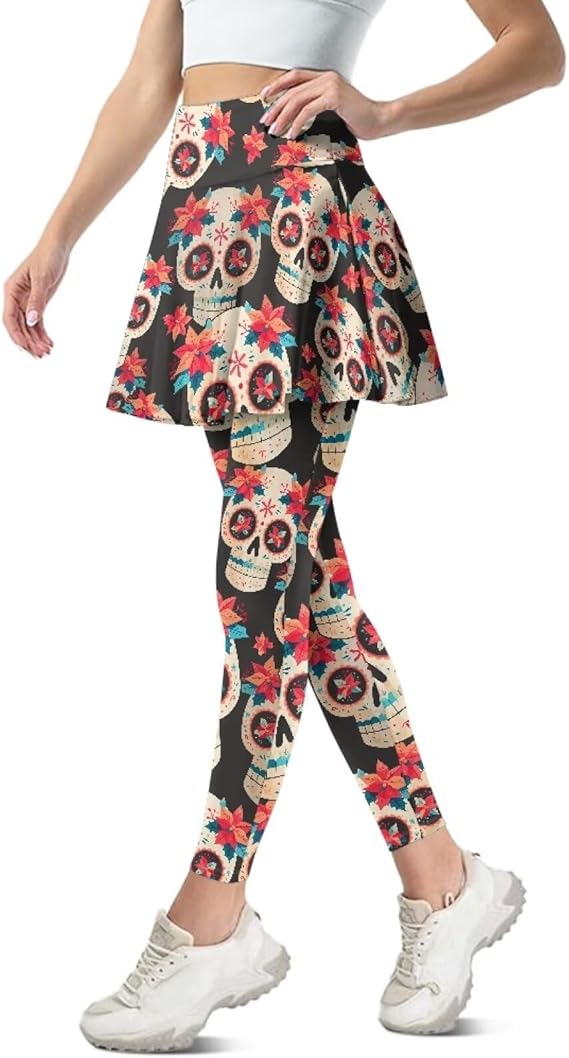 Irisjudy - sugar skull leggings for women