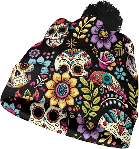 ELEDIZI - sugar skull beanie