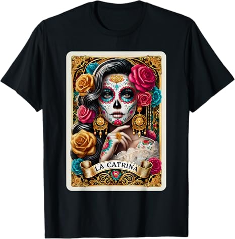 Day of the Dead Outfit Sugar Skull Happy Halloween - sugar skull t-shirt womens