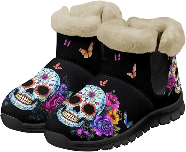 Jeiento - sugar skull boots for women