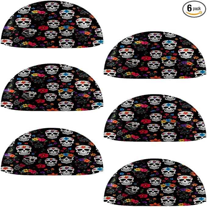 6 Pack 2.6" Cabinet Cup Pulls Sugar Skull Florals Drawer Pulls Kitchen Hardware Cabinet Handles Drawer Handles Knobs 2.6 inch Hole Center - sugar skull coffee cup