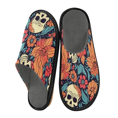 ALAZA - sugar skull slippers womens