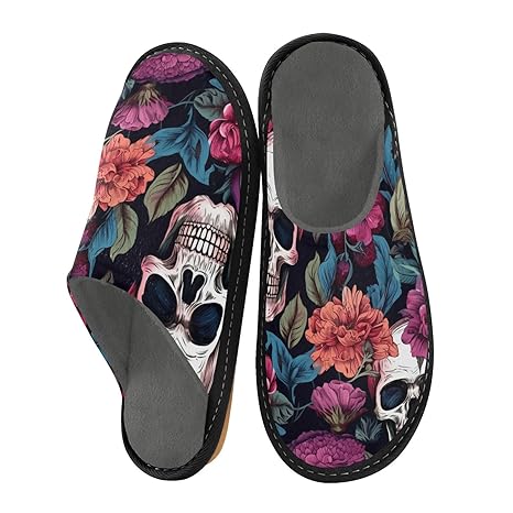 ALAZA - sugar skull slippers womens