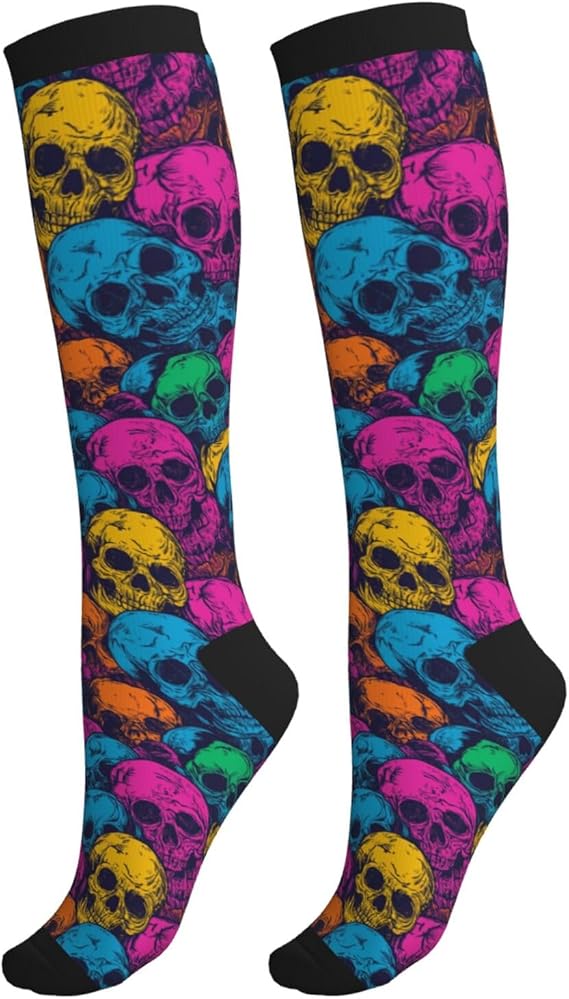 Yealedee - sugar skull socks womens