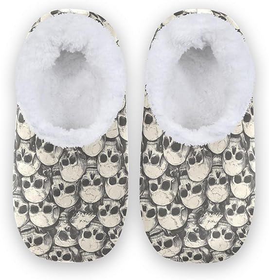 ALAZA - sugar skull slippers womens