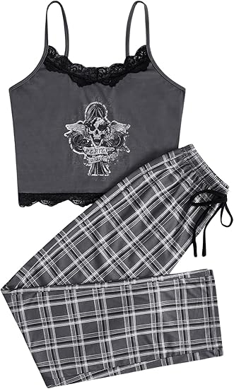 WDIRARA - sugar skull pajamas womens