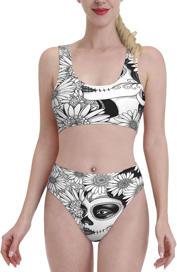 Kuilepa - sugar skull bikini set