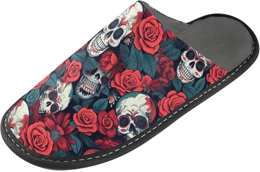 CHSIN - sugar skull slippers womens