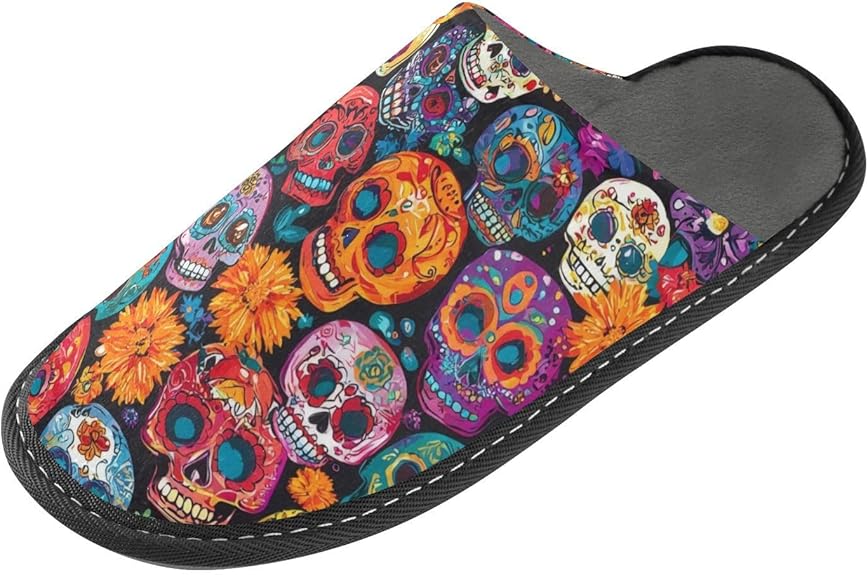 YXYZRMY - sugar skull slippers womens