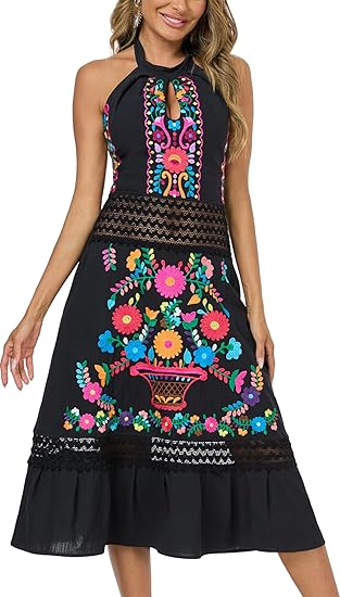 Embnoyes - sugar skull dress womens