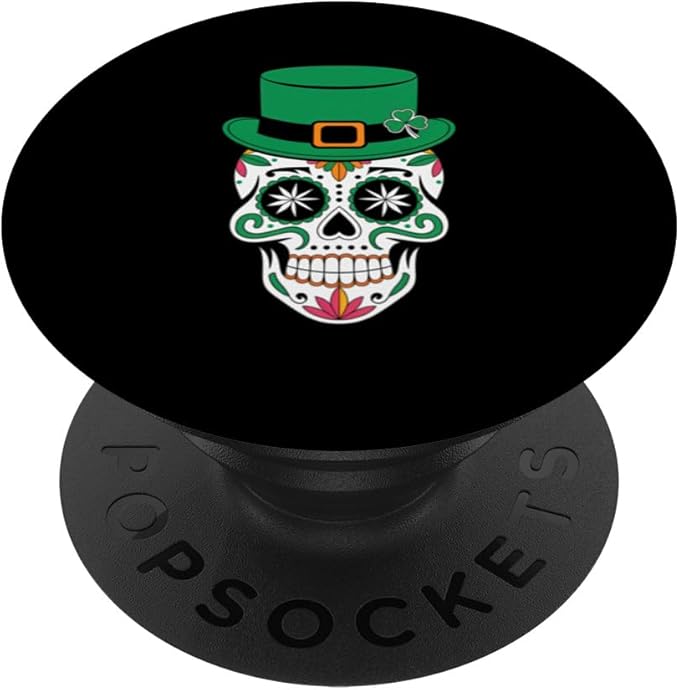 Festive Skull Art Ireland Fusion Celebration - sugar skull beanie